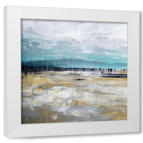 Beach III White Modern Wood Framed Art Print by Summer, Clara