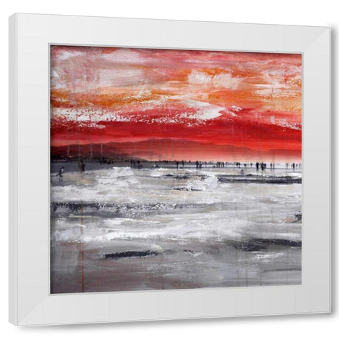 Beach IV White Modern Wood Framed Art Print by Summer, Clara