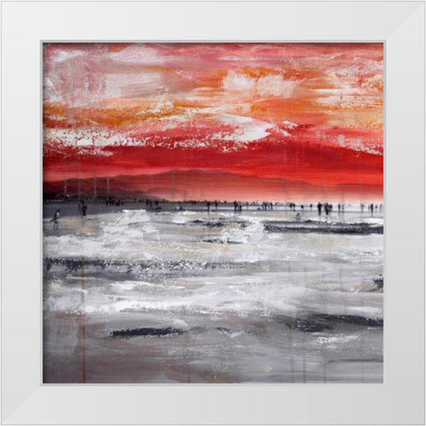 Beach IV White Modern Wood Framed Art Print by Summer, Clara