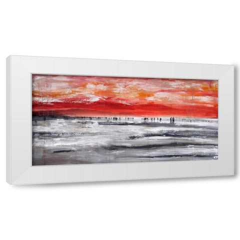 Beach IV White Modern Wood Framed Art Print by Summer, Clara
