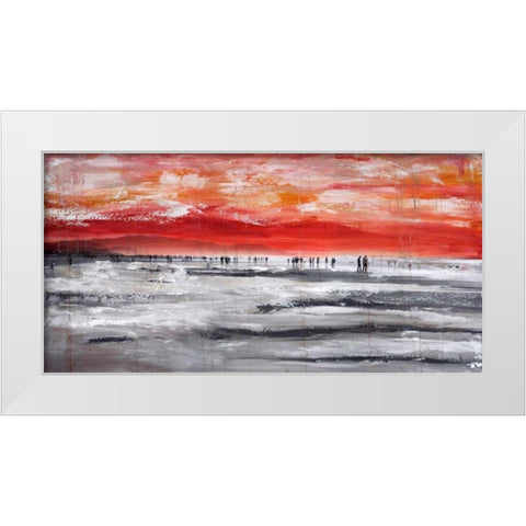 Beach IV White Modern Wood Framed Art Print by Summer, Clara
