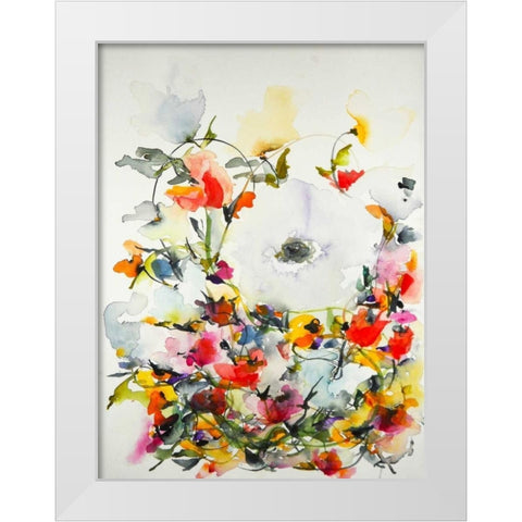 Gardenia 11 White Modern Wood Framed Art Print by Johannesson, Karin