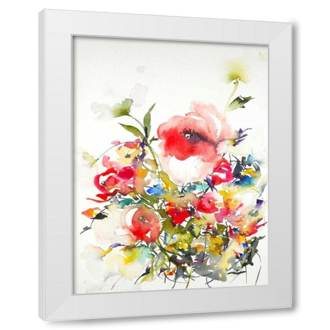 Summer Garden One White Modern Wood Framed Art Print by Johannesson, Karin