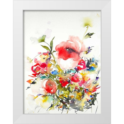 Summer Garden One White Modern Wood Framed Art Print by Johannesson, Karin