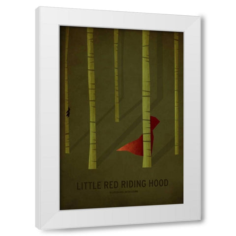 Little Red Riding Hood White Modern Wood Framed Art Print by Jackson, Christian