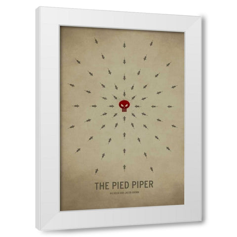 Pied Piper White Modern Wood Framed Art Print by Jackson, Christian
