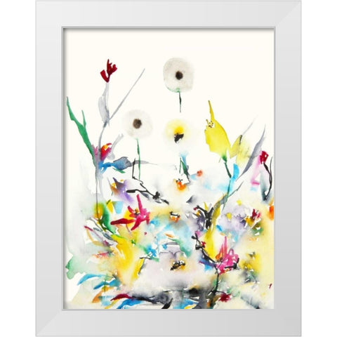 Summer Garden VI White Modern Wood Framed Art Print by Johannesson, Karin