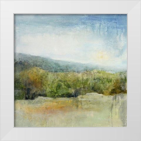 October Mountain White Modern Wood Framed Art Print by Jennings, J Austin