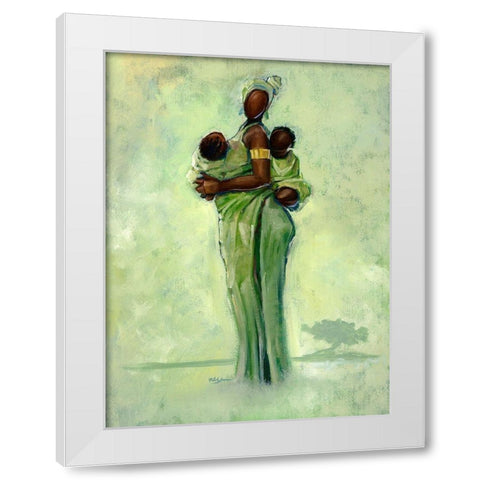 Raising Two Nations White Modern Wood Framed Art Print by Jackson, Robert