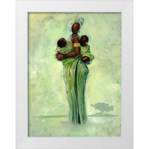 Raising Two Nations White Modern Wood Framed Art Print by Jackson, Robert