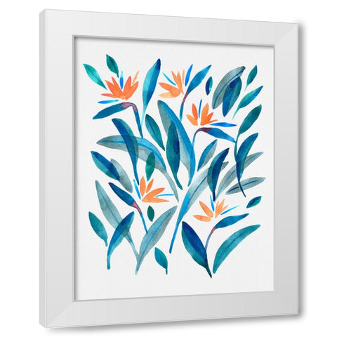 Bird of Paradise Flower 2 White Modern Wood Framed Art Print by Juncos, Cami