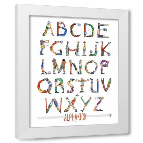 Alphakick White Modern Wood Framed Art Print by Keith, Doug