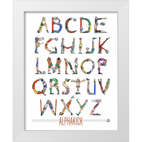 Alphakick White Modern Wood Framed Art Print by Keith, Doug