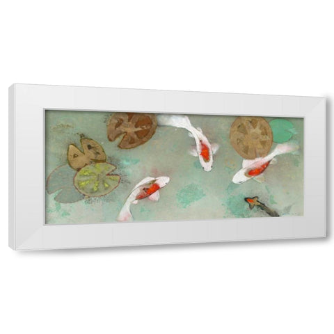 Floating Motion III White Modern Wood Framed Art Print by Koury, Aleah