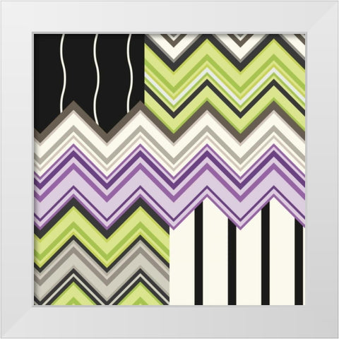 Jazzed 1 White Modern Wood Framed Art Print by Kroner, Janelle