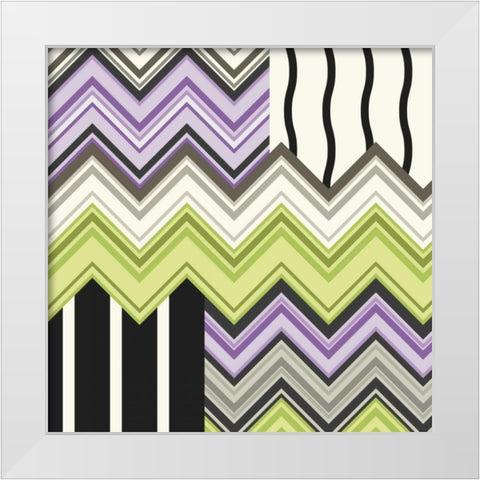Jazzed 2 White Modern Wood Framed Art Print by Kroner, Janelle
