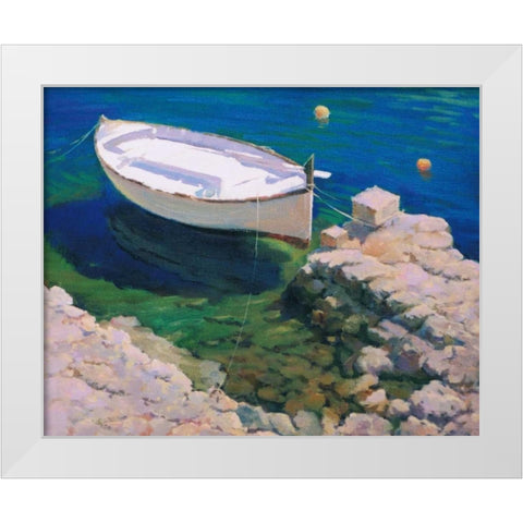 Boat White Modern Wood Framed Art Print by Krioutchkov, Alex Hook