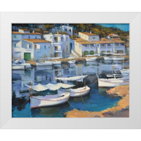 Cala Figuera White Modern Wood Framed Art Print by Krioutchkov, Alex Hook