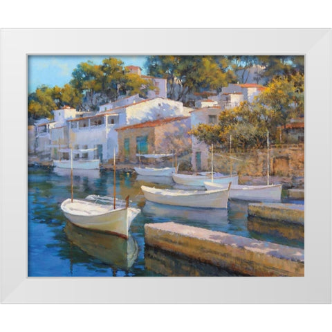 Cala Figuera 24 White Modern Wood Framed Art Print by Krioutchkov, Alex Hook