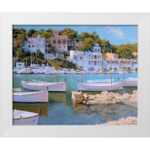 Cala Figuera 32 White Modern Wood Framed Art Print by Krioutchkov, Alex Hook