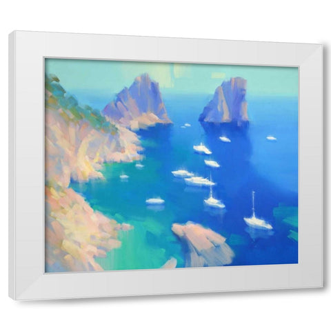Capri II White Modern Wood Framed Art Print by Krioutchkov, Alex Hook