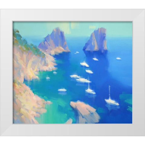Capri II White Modern Wood Framed Art Print by Krioutchkov, Alex Hook