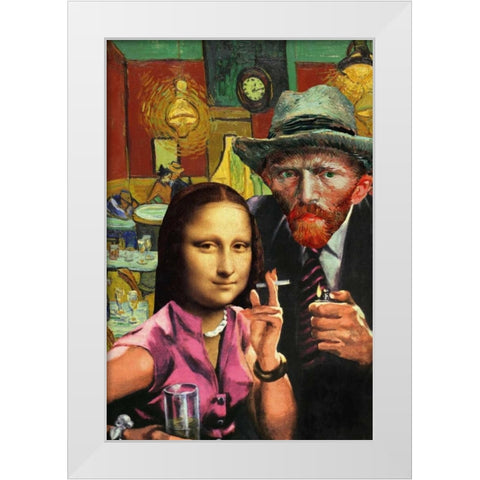 Ladies Night White Modern Wood Framed Art Print by Kite, Barry