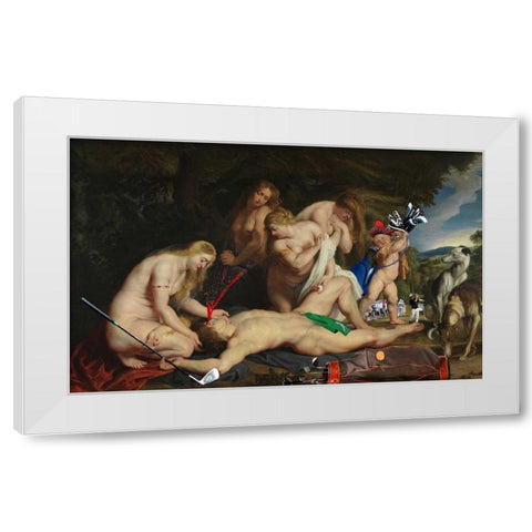 Playing Through White Modern Wood Framed Art Print by Kite, Barry