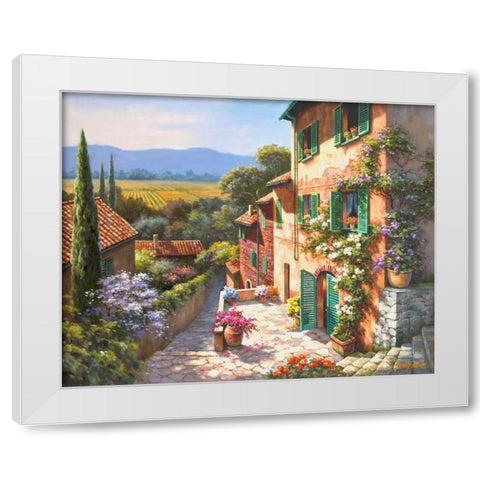 Spring in the Valley White Modern Wood Framed Art Print by Kim, Sung
