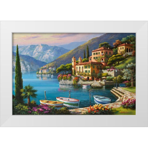 Villa Bella Vista White Modern Wood Framed Art Print by Kim, Sung