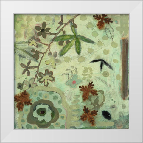 Floral Fantasies 3 White Modern Wood Framed Art Print by Koury, Aleah