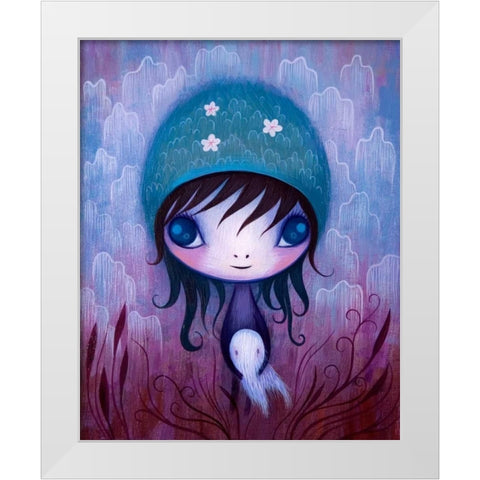 Big Furry Fuzzy Thing White Modern Wood Framed Art Print by Ketner, Jeremiah