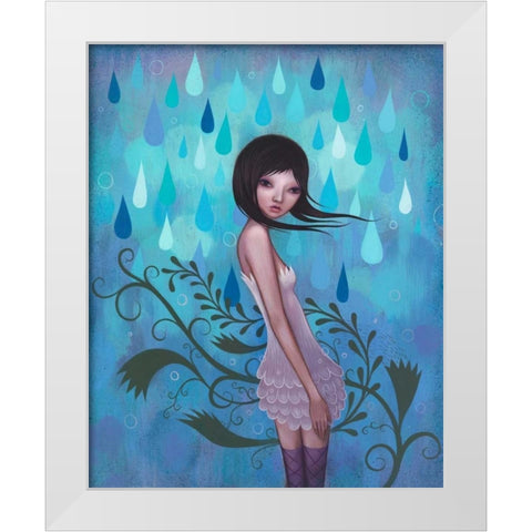 Morning Showers White Modern Wood Framed Art Print by Ketner, Jeremiah