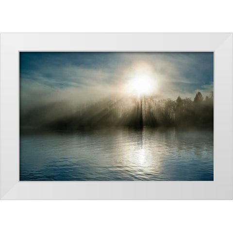 Rising above the Water White Modern Wood Framed Art Print by Kostka, Vladimir