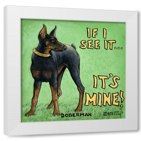 Itâ€™s Mine White Modern Wood Framed Art Print by Kruskamp, Janet