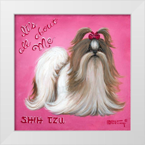 Itâ€™s All About Me White Modern Wood Framed Art Print by Kruskamp, Janet