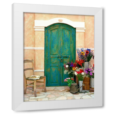 Fleuriste, Provence White Modern Wood Framed Art Print by Klug, Alan
