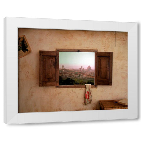 Florence White Modern Wood Framed Art Print by Klug, Alan