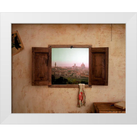 Florence White Modern Wood Framed Art Print by Klug, Alan