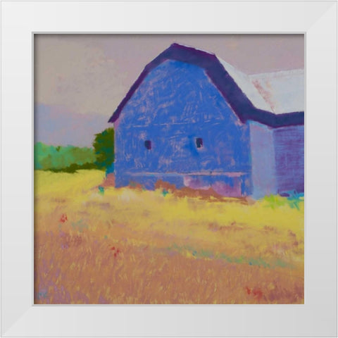 Summer Field White Modern Wood Framed Art Print by Kelly, Mike