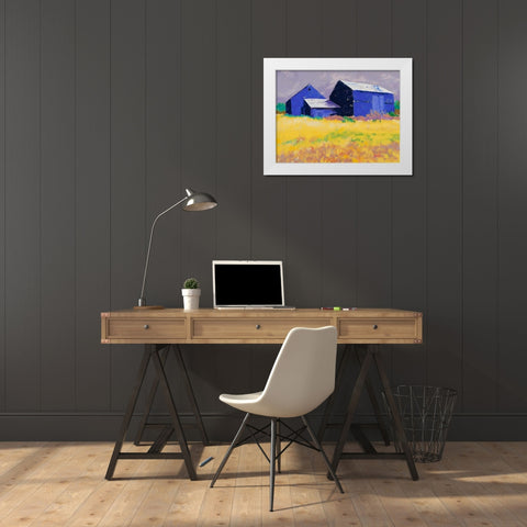 A Fine Day White Modern Wood Framed Art Print by Kelly, Mike