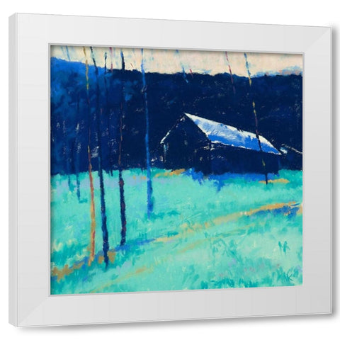 Moon Glow White Modern Wood Framed Art Print by Kelly, Mike