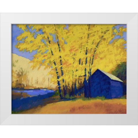 Hartmans Place White Modern Wood Framed Art Print by Kelly, Mike