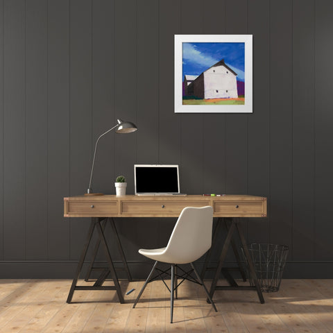 White Giant White Modern Wood Framed Art Print by Kelly, Mike