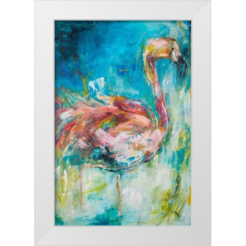 Pretty in Pink No. 1 White Modern Wood Framed Art Print by Koelman, Hilma