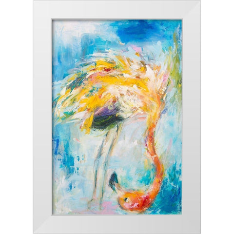 Pretty in Pink No. 3 White Modern Wood Framed Art Print by Koelman, Hilma