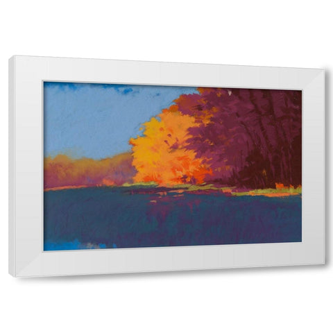 River Bank White Modern Wood Framed Art Print by Kelly, Mike