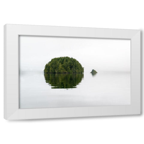 Islands White Modern Wood Framed Art Print by Kostka, Vladimir