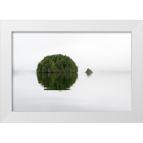 Islands White Modern Wood Framed Art Print by Kostka, Vladimir