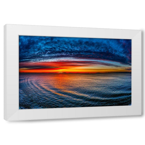 The Eye White Modern Wood Framed Art Print by Kostka, Vladimir